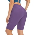 thumbnail image 5 of As Rose Rich Biker Shorts for Women High Waist Workout Shorts with 3 Pockets, 1X, 5 of 9