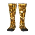 thumbnail image 2 of Picia Women Crew Soft Moisture-wicking Socks Bright Shiny Golden Pattern Design Cotton Socks, One Size fit All, 2 of 9