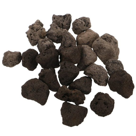 STOBOK Black Stones Decorative Natural Lava Stones Volcanic Rock 1 Bag 200g
