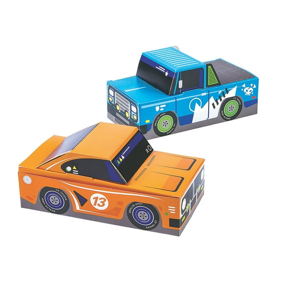 Cars & Trucks Treat Container - Party Supplies - 12 Pieces