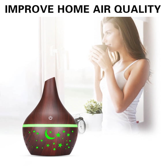 Portable USB Humidifier with LED Night Light, 300ml Large Capacity, 7 Color Changing Modes, Quiet Cool Mist for Bedroom, Office, Home, Travel, Desk Humidifier, Easy to Clean & Carry