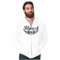 thumbnail image 3 of Hashtag Blessed Bless Religious Jesus Zip Up Hoodie Men's Women's Brisco Brands S, 3 of 6