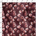 thumbnail image 3 of Soimoi Florals Printed, Cotton Satin Spandex, Sewing Fabric by The Yard 54 Inch Wide, Decorative Fabric for Dresses and Home Accents, Maroon, 3 of 6