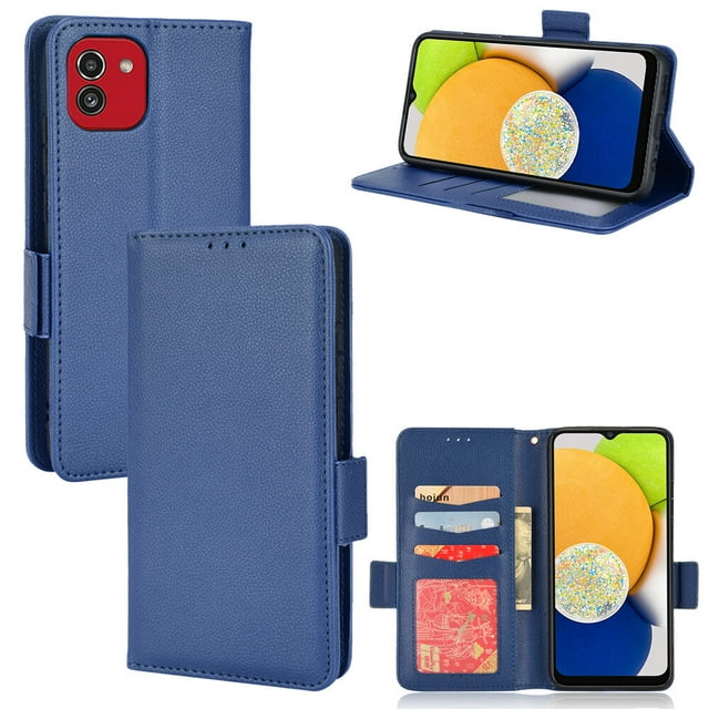 Samsung Galaxy A03 Case , PU Leather Flip Cover Card Slots Magnetic Closure Wallet Case for Samsung Galaxy A03