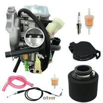 Anxingo KVF300 Carburetor Replacement for Kawasaki Prairie 300 KEF300 1999-2002 ATV Carb w/Throttle Cable Spark Plug Replace 15003-1534 15003-1437