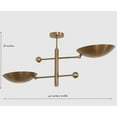 thumbnail image 4 of Stilnovo Style Double Shade Sputnik Chandelier Light Fixture Mid Century Brass Chandelier, 4 of 5