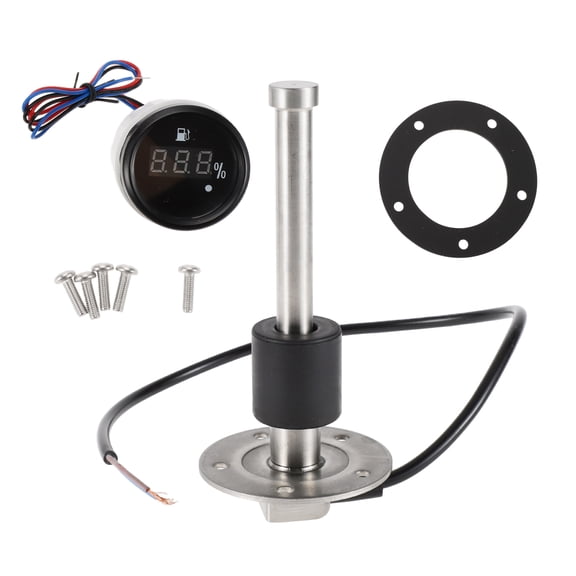 Unique Bargains Fuel Sending Unit and Gauge Kit 150mm Length Boat Fuel Sending Unit Marine Fuel Sender Unit Metal Black 1 Set 240-33 Ohm