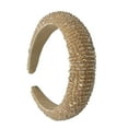 thumbnail image 2 of Qarigey Diademas con cuentas de cristal con purpurina, tocado de punto Flexible para el cabello, tocado para mujer, fiesta, colorido brillante Accesorio para el cabello champán Qarigey AP010971-11B, 2 of 5