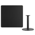 thumbnail image 3 of Flash Furniture 42'' Square Black Laminate Table Top with 24'' Round Table Height Base, 3 of 3