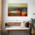 thumbnail image 3 of Elephant Stock Early Morning Light Wall Art - Horizontal Canvas Wall Art - Living Room Wall Decor - Abstract Canvas - Yellow And Red Decor By Kate Boyce - 45" x 30", 3 of 8