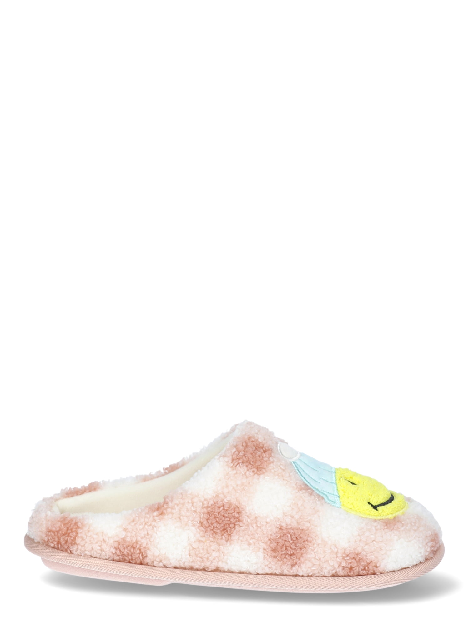 Dakota Fleece Girls Smiley Cozy Comfort Slippers