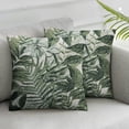 thumbnail image 3 of PHYHOO Green Leaf Covers Herbs Botanical Fern Vintage Leaves Floral Decorative Pillow Cases Set of 2 Throw Pillows Farmhouse Home Decor For Sofa Couch Cushion Outdoor 18x18in, 3 of 7
