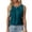 *Blue, variant on Women's Summer Satin Pleated Round Neck Sleeveless Top ,Dressy Casual Elegant Tank Blouse Pink,Womens Plus S