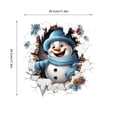 thumbnail image 3 of 3D Christmas Wall Stickers, Snowman Penguin Santa Breaking Through Wall Design, Removable Peel and Stick Window Clings, Winter Holiday Party Decor -1Pcs, 3 of 6