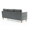 thumbnail image 4 of Mellow Hana Modern Upholstered Linen Fabric Sofa with Armrest Pockets, Dark Heather Grey, 4 of 10