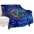 Aquarius Blanket Gifts, 50"x60" Rectangular Flannel Zodiac Throw