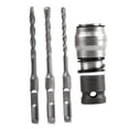 thumbnail image 2 of DYNWAVECA Electric Wrench Conversion Hammer Adapter Converter Easy to Install,Replaces Electric Wrench Conversion Head for Construction with 3 drill bit, 2 of 9