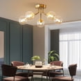 thumbnail image 6 of TFCFL Sputnik Ceiling Light 5 Lights Semi Flush Mount Globe Pendant Lamp Fxiture For Living Dinning Room, 6 of 15