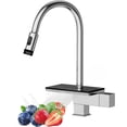 thumbnail image 2 of Robinet de Cuisine Robinet d'Évier de Cuisine avec Pulvérisateur Rétractable Robinet de Cuisine en Acier Inoxydable Nickel Brossé Cascade avec Poignée Unique, 2 of 2