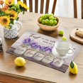 thumbnail image 2 of Lavender Placemats Set of 4, Christian Religious Place Mats Country Farmhouse Table Mats for Kitchen Dining Table Kitchen Decor Linen 12x18 Inch, 2 of 6