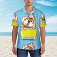 thumbnail image 2 of Xecao Dog Takes a Bath in the Bathtub print Hawaiian shirt - a stylish short-sleeve button-down for men, perfect for casual beach and tropical outings., 2 of 9