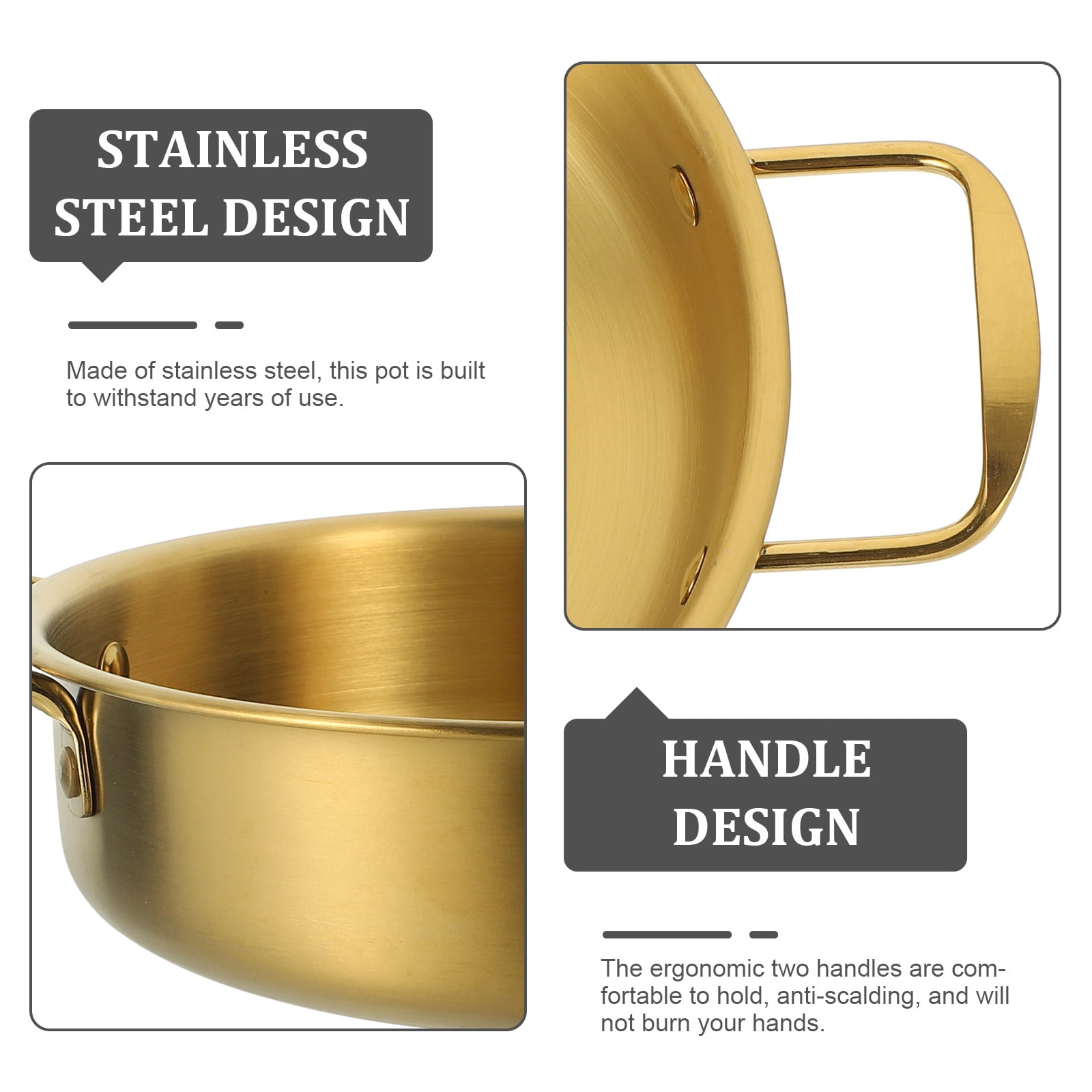 Multifunctional Seafood Pot Hot Stainless Metal Instant Noodle Steel