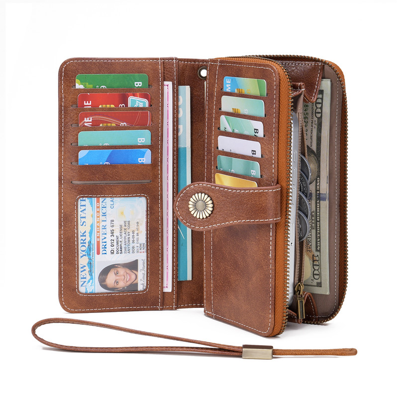 FALAN MULE Women's RFID Blocking Bifold Leather Wallet photo 3