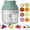 Green, variant on Electric Mini Food Chopper, Electric Food Chopper Tool, Mini Food Slicer for Onion Vegetables Chili Ginger Meat Nuts Fruits Salad (White,250ml)