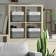 thumbnail image 3 of Sorbus Fabric Storage Bins for Shelves - 15" Sturdy Collapsible Baskets with 2 Handles, 6-Pack for Home Organization, Closets, Toys, Clothes, White/Gray, 3 of 7