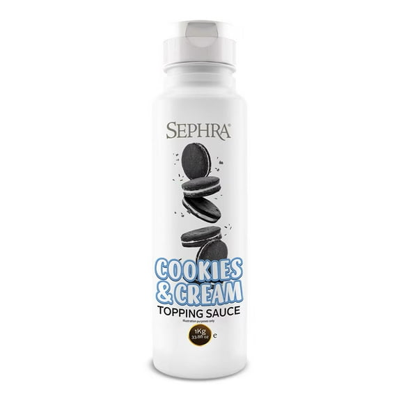 Sephra Cookies & Cream Topping Sauce 2.2lb, for Desserts & Beverages