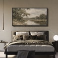 thumbnail image 7 of Large Framed Canvas Wall Art Vintage Country Landscape Print for Living Room Decoration - 60"x30" Black Frame, 7 of 7