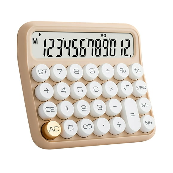 12 Digit Big Button Calculator with Large LCD Display, Standard Mechanical Switch, Anti Slip, Removable Keycaps for Office, School and Home Use
