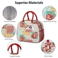 thumbnail image 4 of Lunch Bag Lunch Box for Women Reusable Insulated Lunch Cooler Bags,Large Capacity for Work Travel Picnic,Water-Resistant Pioneer Colorful Floral Lunch Tote Bag Gifts for Woman Mom Red, 4 of 6