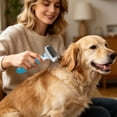 thumbnail image 4 of Deshedding Brush For Cats Effectively Loose Undercoat Hair Reduces Shedding Up To 95% Easy Grooming With Stainless Steel Comfortable Ergonomic Handle, 4 of 5