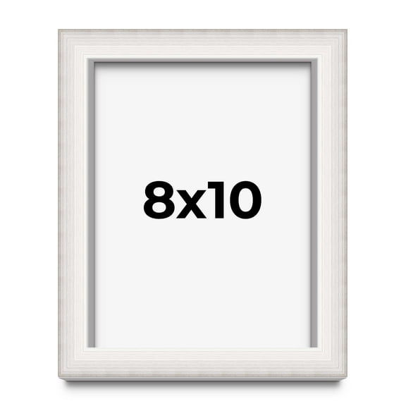8x10 Shadow Box Silver Brushed Striped Display Frame | 1.625 Inches Deep | 1 Inch Moulding Width |