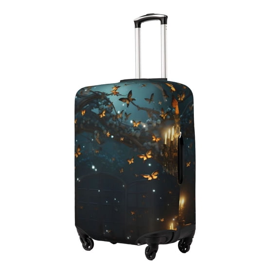 Vsdgher Magical Library Butterfly Night Luggage Cover Suitcase Cover Protector Anti-scratch Suitcase cover Fits 18-32 Inch Luggage(No luggage included)-Small