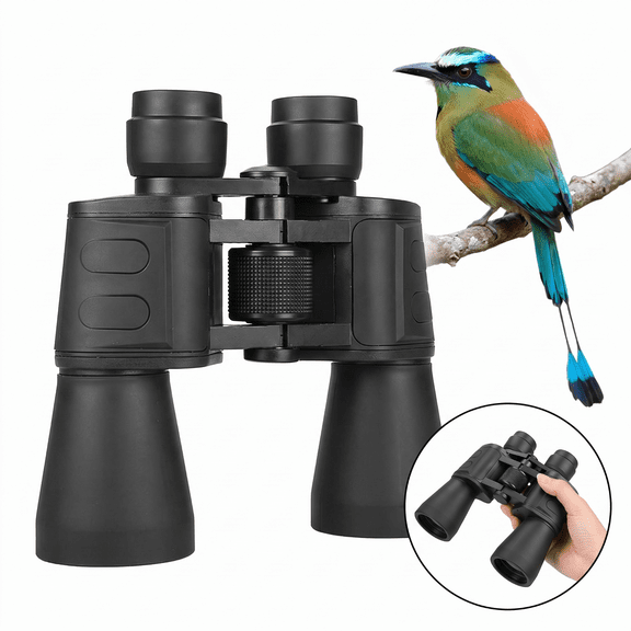 Welan 10x50 Binoculars, BAK4 Porro Prism, Multi-Coated Glass, Wide Field of View, Center Focus, for Bird Watching, Hunting & Travel