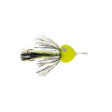 Musky Mayhem Tackle Double Showgirl Bait 7 1/2-inch 1.6-ounce Black/Chartreuse Spinnerbaits