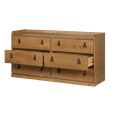 thumbnail image 2 of Memomad Bali Mid-Century Dresser for Kids and Adults (6 Drawers Oak Brown Color), 2 of 17