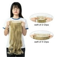 thumbnail image 4 of SAYFUT 18" 24" Curly Wavy 3 Pieces Full Head Blonde Mixed Clip in on Hair Extensions Hairpieces with 8 Clips for Women Beauty 200g, 4 of 7