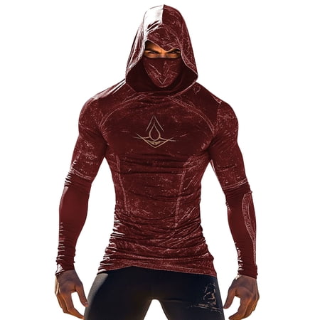 Hvot&aat UPF 50+ Long Sleeve for Men Performance Lightweight Outdoor Sun Protection Hiking Fishing Shirt with Face Mask