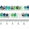 thumbnail image 2 of 10strands Glass Beads Strands Faceted Rondelle Dark Green 6x5mm Hole: 1mm about 85~88pcs/strand 16.1~16.5 inch(41~42cm), 2 of 5