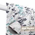 thumbnail image 4 of Swag Valance Curtains for Windows, Aqua Grey Botanical Light Filtering Kitchen Curtains with Rod Pocket, Watercolor Spring Floral Summer Leaf Window Treatment Valances for Living Room, 36x63 - 2 PCS, 4 of 9