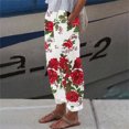thumbnail image 2 of Pantalones de chándal de pierna ancha con estampado abstracto sueltos y cómodos de moda de verano para mujer Pantalones casuales Fridja  alkflakhf34029, 2 of 4