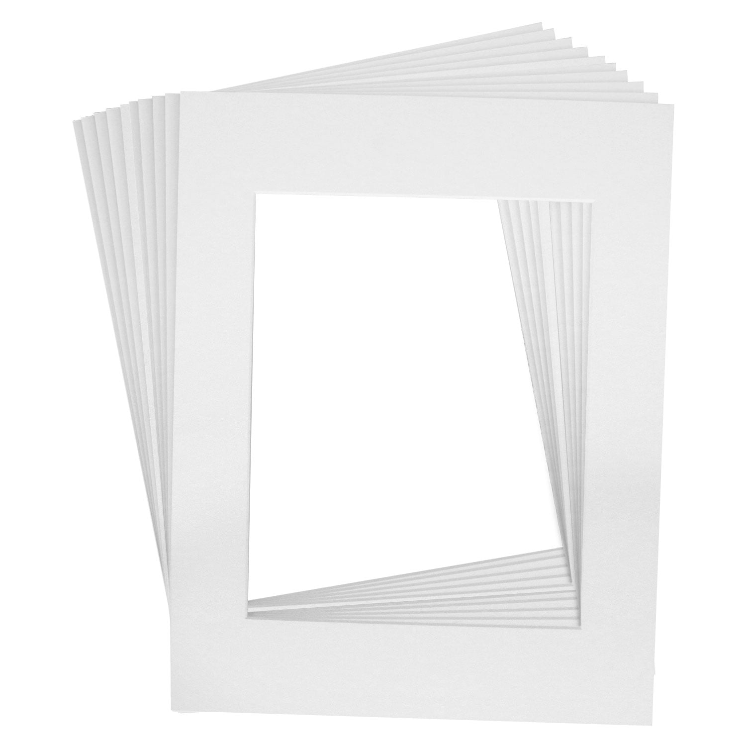 10 Art Mats Premier Quality Acid Free Pre Cut 11x14 White Picture