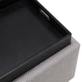 thumbnail image 3 of Cameron Square Fabric Storage Ottoman with Tray - Cardiff Gray, 3 of 7