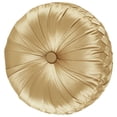thumbnail image 2 of saranda satin quilted tufted round throw pillow by five queens court, 2 of 2