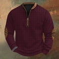 thumbnail image 2 of biudgviw Quarter Zip Sweatshirt for Men Big and Tall Casual Long Sleeve Pullover Shirts Warm Collared Vintage Printed Tops, 2 of 4