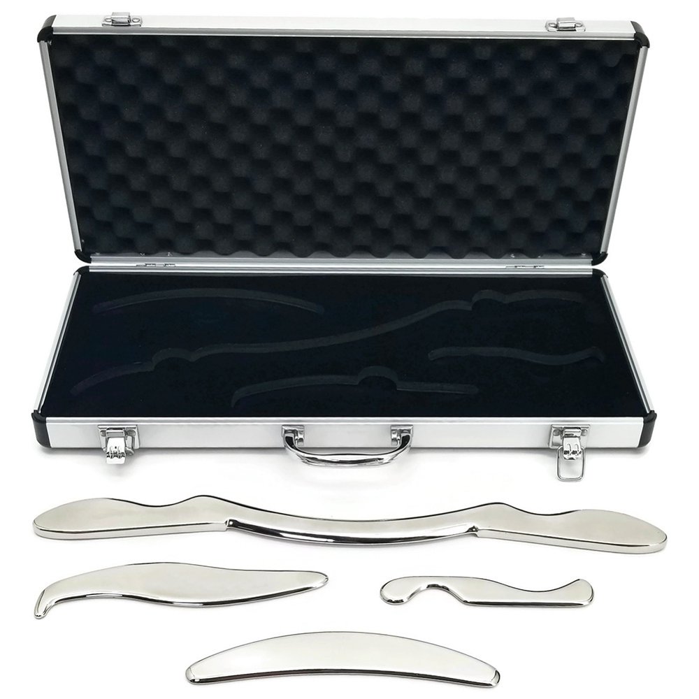 Royal Massage 4 Piece IASTM Stainless Steel Gua Sha Scraping Massage Tool Set