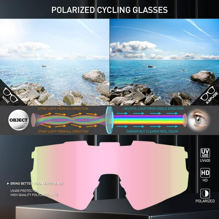 SCVCN Photochromic Cycling Glasses Sports Sunglasses Clear for Men Women MTB BMX Bike